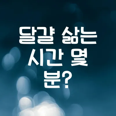 달걀 삶는 시간