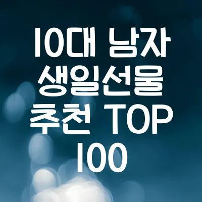 10대 남자 생일선물 추천 TOP 100 | 받고싶은 선물