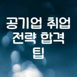 공기업 취업 전략