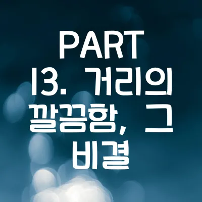 거리의 깔끔함