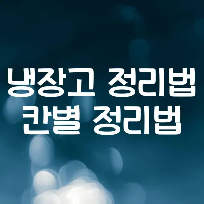 냉장고 정리 꿀팁 | 칸별 정리 노하우 1 냉장고 정리 꿀팁 | 칸별 정리 노하우